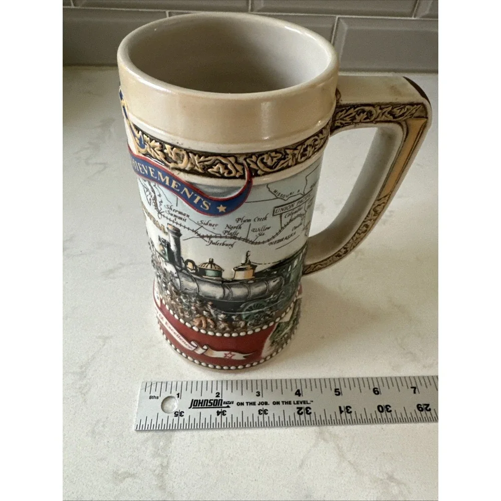 Miller Beer Stein Great‎ American Achievements Transcontinental Railway 1869